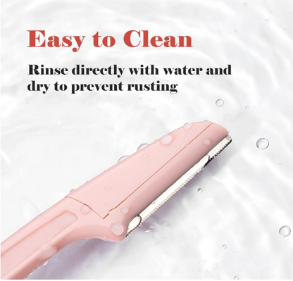 4 PCS Face Razors for Women, Dermaplaning Blades for Face, Eyebrow Razor Shaper, Lady Face Shavers for Women, Facial Hair Peach Fuzz Remover