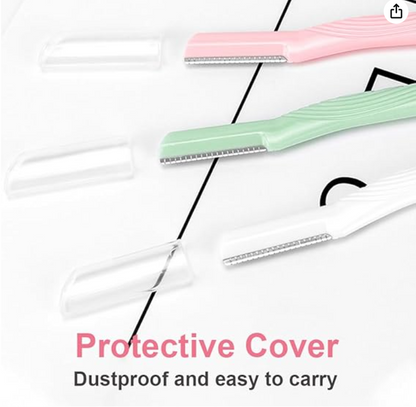 4 PCS Face Razors for Women, Dermaplaning Blades for Face, Eyebrow Razor Shaper, Lady Face Shavers for Women, Facial Hair Peach Fuzz Remover