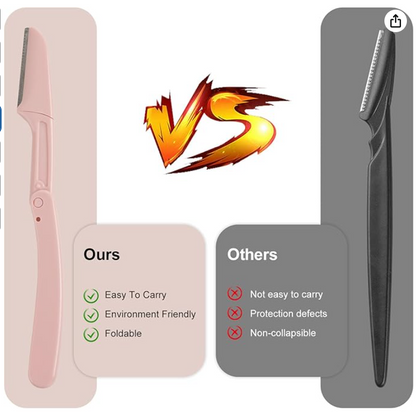 4 PCS Face Razors for Women, Dermaplaning Blades for Face, Eyebrow Razor Shaper, Lady Face Shavers for Women, Facial Hair Peach Fuzz Remover